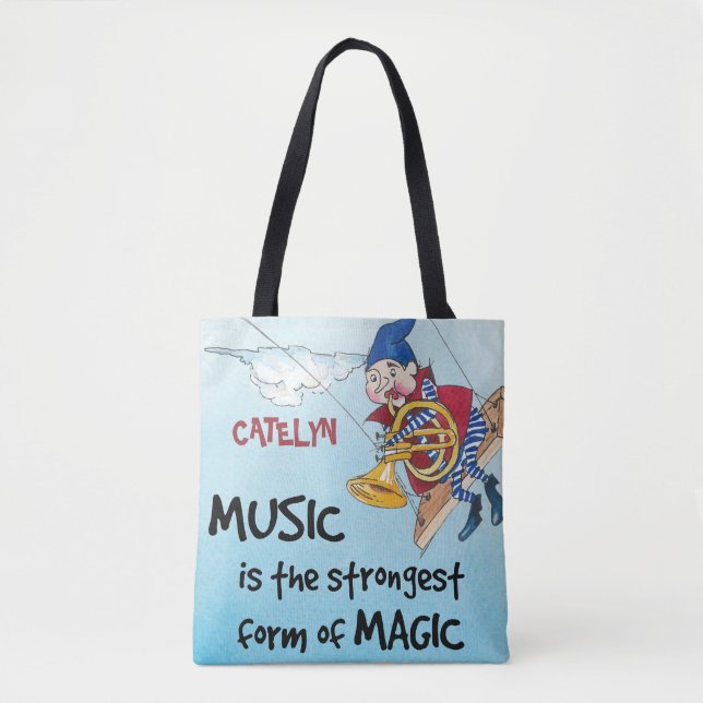 Bolso De Tela La magia del personalizado musical (Anverso)