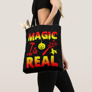 Bolso De Tela La magia es la verdadera varita de halloween