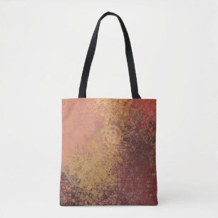 Bolso De Tela La mano hizo arte. Textura colorida. Arte moderno.