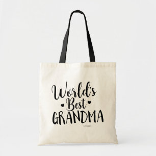 Bolso De Tela LA MEJOR ABUELA DEL MUNDO Nombre personalizado