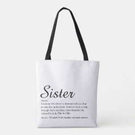 Bolso De Tela La mejor definición de hermana del mundo