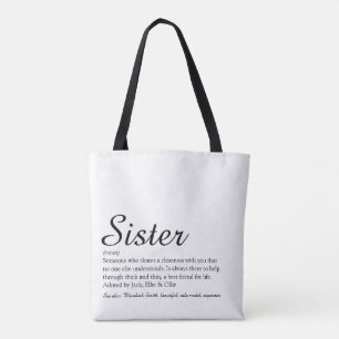 Bolso De Tela La mejor definición de hermana del mundo