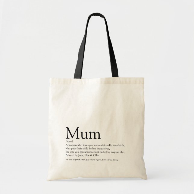 Bolso De Tela La mejor definición de Mamá del mundo es moderna (Frente)