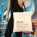 Bolso De Tela La mejor definición de tía del mundo<br><div class="desc">Personaliza a tu tía o tía para crear un regalo único. Una manera perfecta de mostrarle lo increíble que es cada día. Diseñado por Thisisnotme©</div>