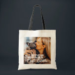 Bolso De Tela La mejor imagen moderna de Guay Stitch Mascota Pup<br><div class="desc">Este diseño simple y moderno se compone de tipografía de suero y cursiva y añaden una foto personalizado de sus pupilos</div>