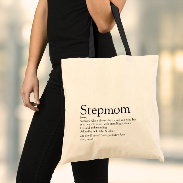 Bolso De Tela La Mejor Madrastra del Mundo Definición (World's Best Ever Stepmom Stepmother Definition Tote Bag)