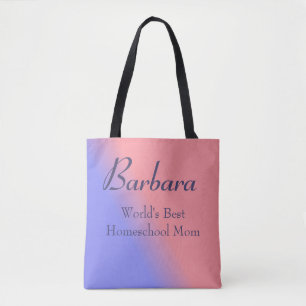Bolso De Tela La mejor madre de escuela primaria del mundo rosa
