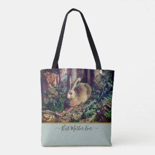 Bolso De Tela ¡La mejor madre! Vintage Rabbit Watercolor