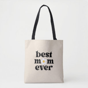 Bolso De Tela La mejor mamá con tipografía retro Día de la Madre