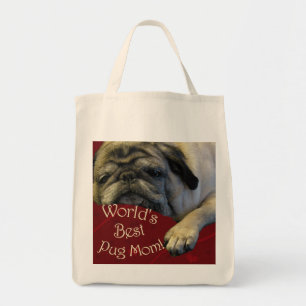 Bolso De Tela La mejor mamá de pug del mundo