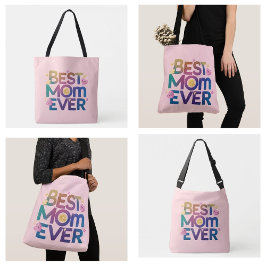 Bolso De Tela La Mejor Mamá del Mundo Corazones y Flores