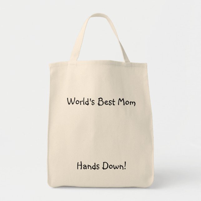 Bolso De Tela ¡La mejor mamá del mundo, manos abajo! (Frente)