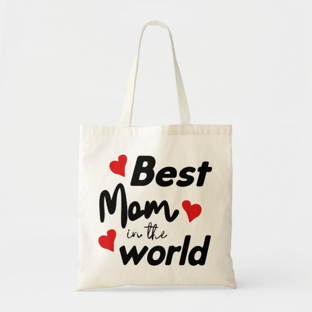 Bolso De Tela La mejor mamá en el Día Mundial de la Madre (Frente)