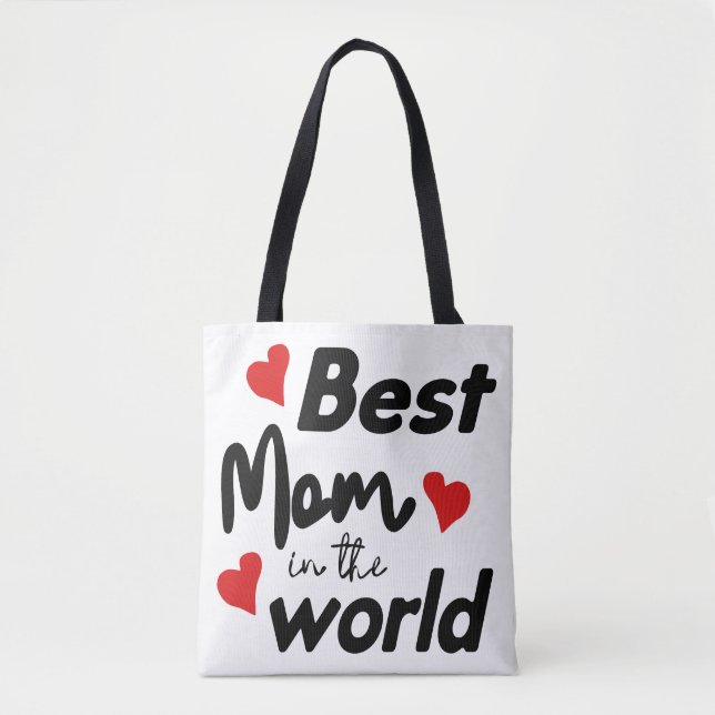 Bolso De Tela La mejor mamá en el Día Mundial de la Madre (Anverso)