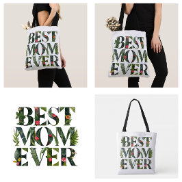 Bolso De Tela La Mejor Mamá Moderna Siempre Flores Lindas Y Plan