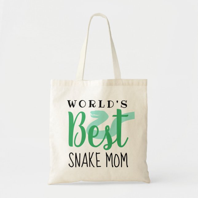 Bolso De Tela La mejor mamá serpiente del mundo - Personalizable (Frente)
