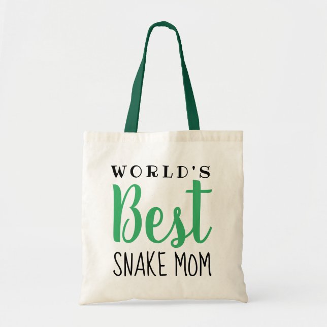 Bolso De Tela La mejor mamá serpiente del mundo - Personalizable (Frente)