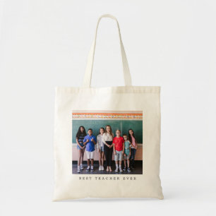 Bolso De Tela La Mejor Profesora Foto Personalizada Agradecimien