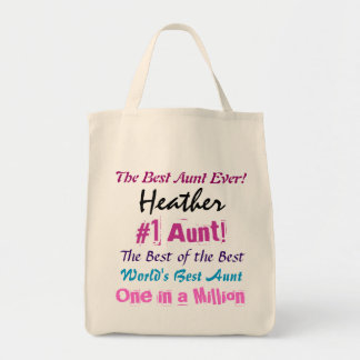 Bolso De Tela La mejor tía Ever Custom Name