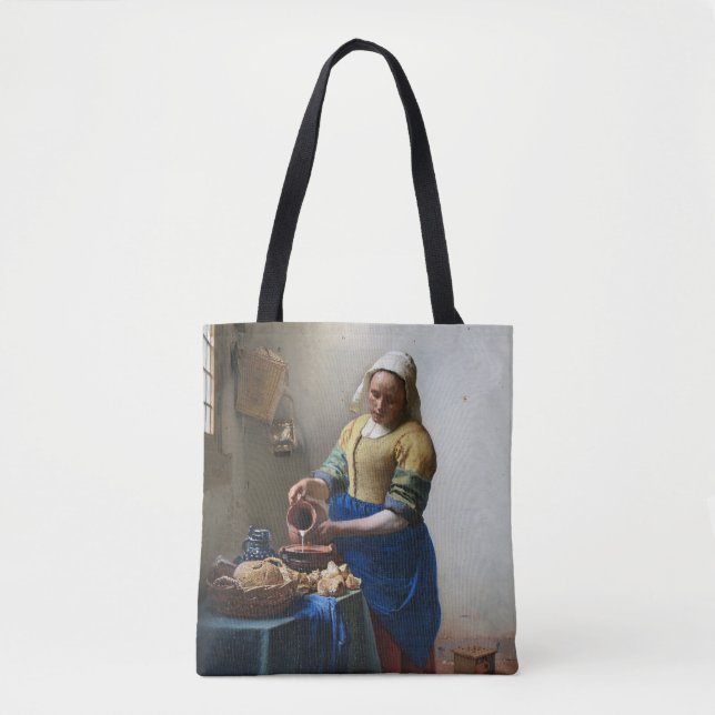 Bolso De Tela La Milkmaid, Johannes Vermeer, 1657-1658 (Anverso)