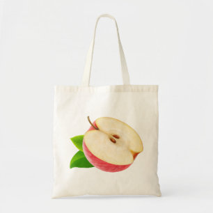 Bolso De Tela La mitad de manzana roja