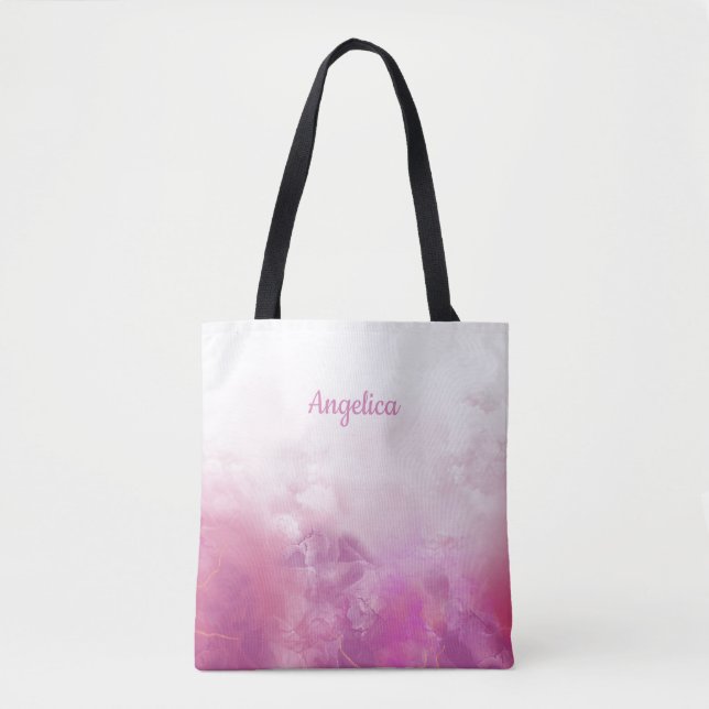 Bolso De Tela La moda cumple con la función: diseño de Mármol ro (Anverso)