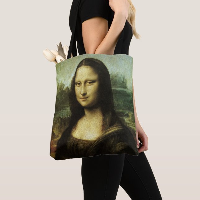 Bolso De Tela La Mona Lisa de Leonardo da Vinci (Detalle)