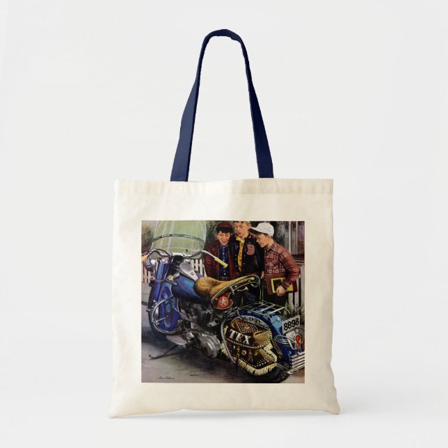 Bolso De Tela La motocicleta de Tex (Frente)