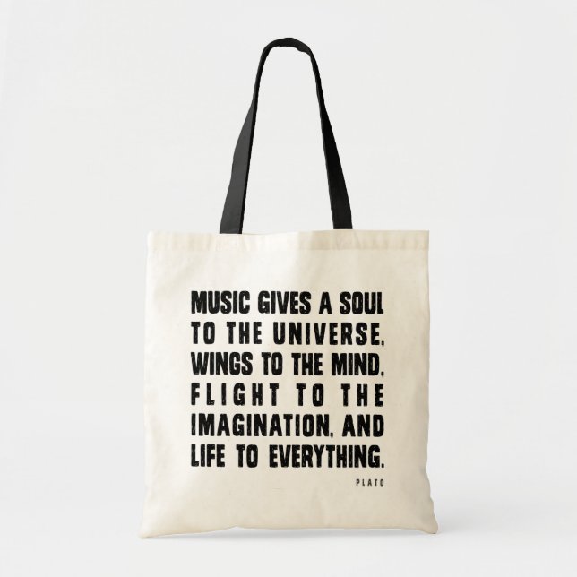 Bolso De Tela La música da un alma al universo (Frente)