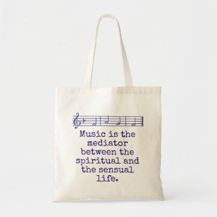 Bolso De Tela La música es el mediador - Cita musical