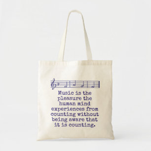 Bolso De Tela La Música Es El Placer - Cita Musical