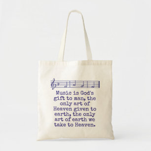 Bolso De Tela La música es el regalo de Dios al hombre - Cita mu