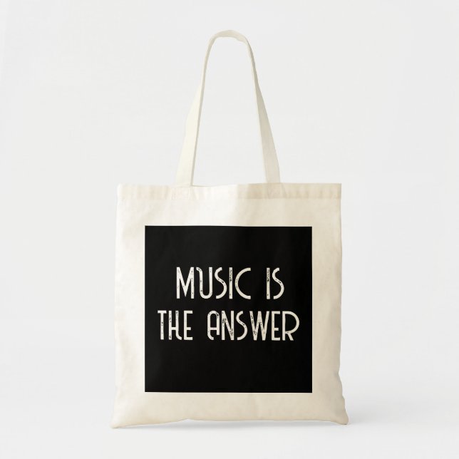 Bolso De Tela La música es la respuesta (Frente)