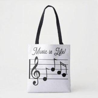 Bolso De Tela ¡La música es la vida!