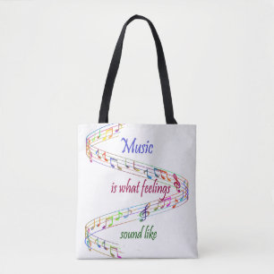 Bolso De Tela La música es lo que los sentimientos suenan como I