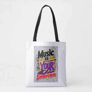 Bolso De Tela La Música Es Tu Superpoder