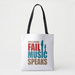 Bolso De Tela La música habla Typo
