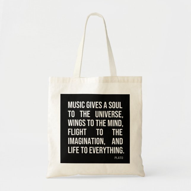 Bolso De Tela La música le da un alma al universo (Frente)