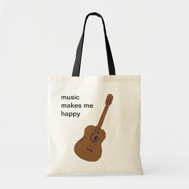 Bolso De Tela la música me hace feliz (Frente)