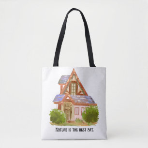 Bolso De Tela 'La naturaleza es el mejor arte' Ilustración de co