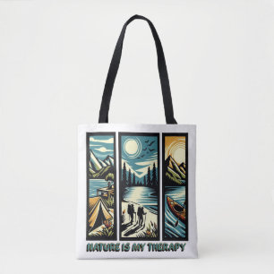 Bolso De Tela La Naturaleza Es Mi Terapia