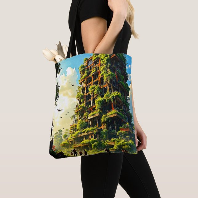 Bolso De Tela La naturaleza recupera la urbanidad (Detalle)