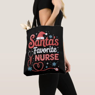 Bolso De Tela La Navidad de la enfermera favorita de Santa
