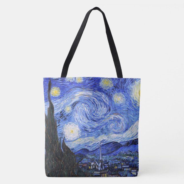 Bolso De Tela La noche estrellada de Van Gogh (Anverso)