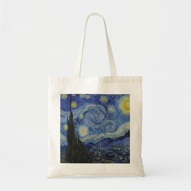 Bolso De Tela La noche estrellada de Van Gogh (Frente)