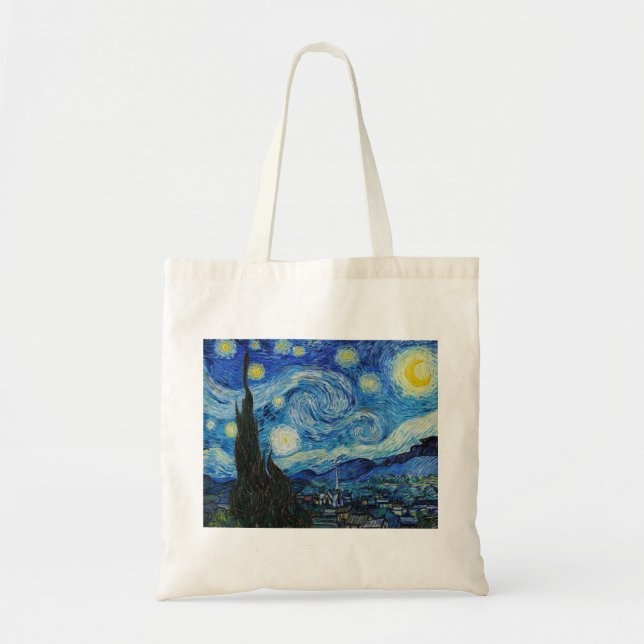 Bolso De Tela La noche estrellada de Van Gogh (Frente)