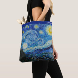 Bolso De Tela La noche estrellada de Van Gogh – Personalizable