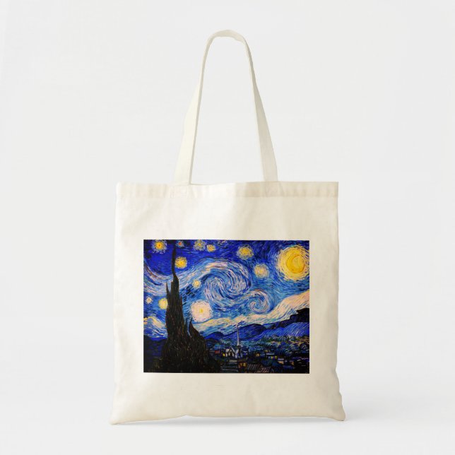 Bolso De Tela La noche estrellada de Vincent Van Gogh (Frente)