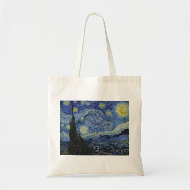 Bolso De Tela La noche estrellada de Vincent van Gogh (Frente)