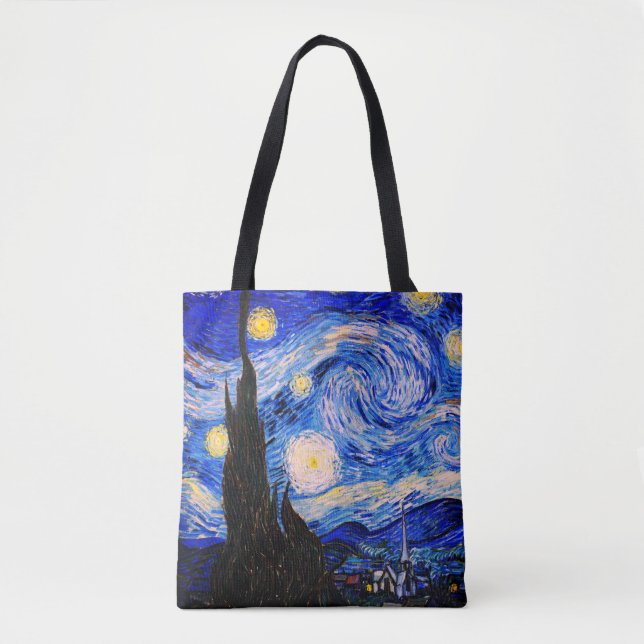 Bolso De Tela La noche estrellada de Vincent Van Gogh (Anverso)